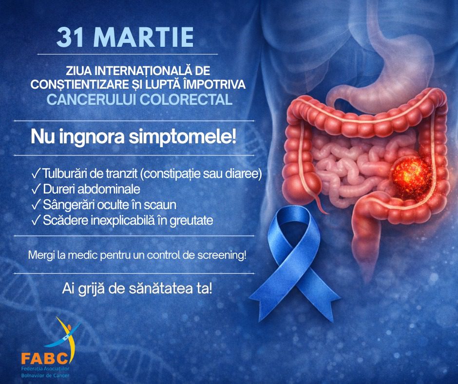 31 martie – Ziua internațională de luptă împotriva cancerului colorectal