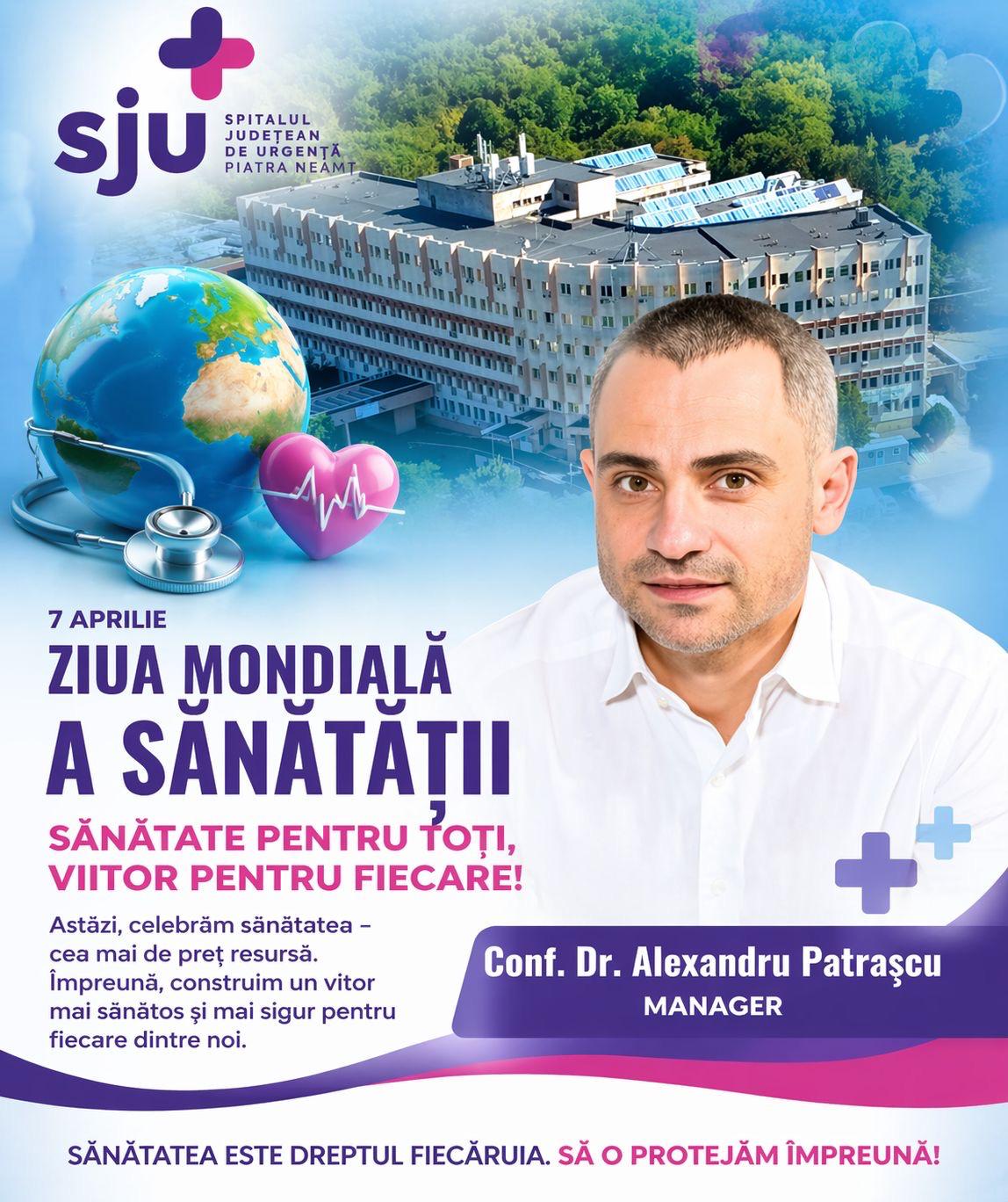 SJU Piatra-Neamț: La mulți ani tuturor celor care își dedică activitatea sănătății!