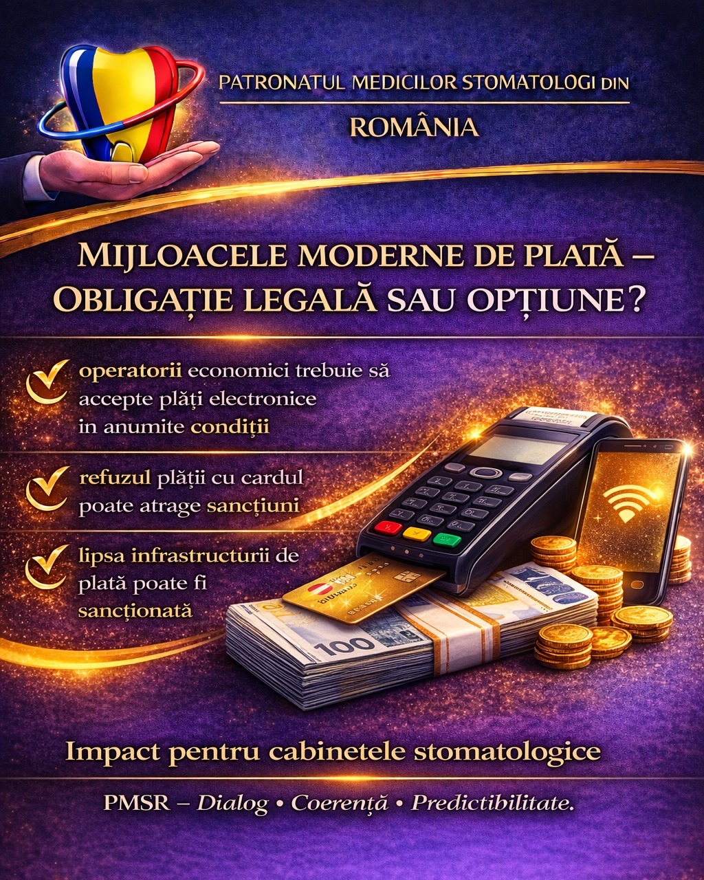 PMSR: Plățile cu cardul în cabinetele stomatologice – obligație legală și facilitate pentru pacienți