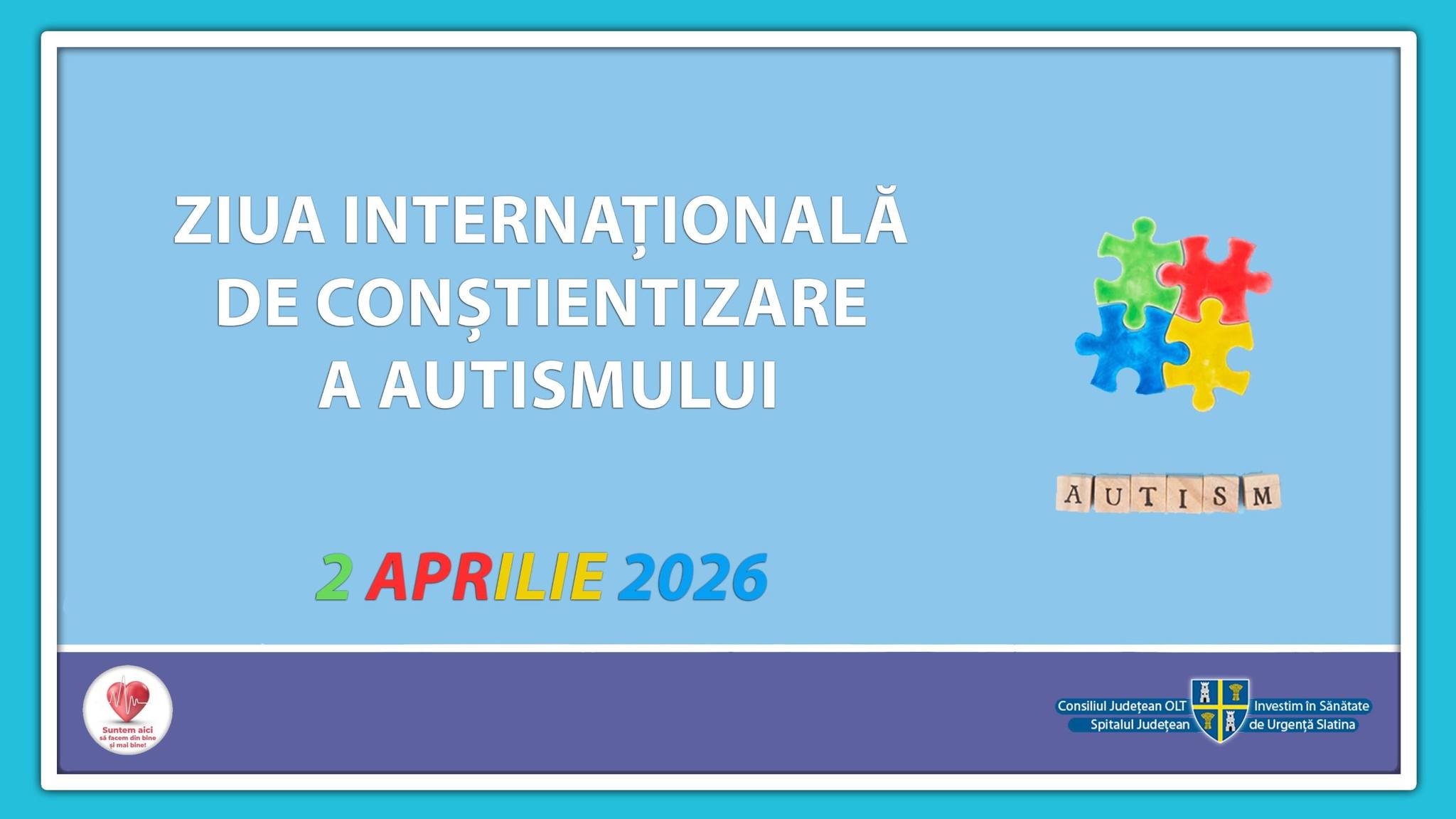 SJU Slatina: În România, există 40.000 de persoane care suferă de această TSA, iar un copil din 36 este diagnosticat cu autism