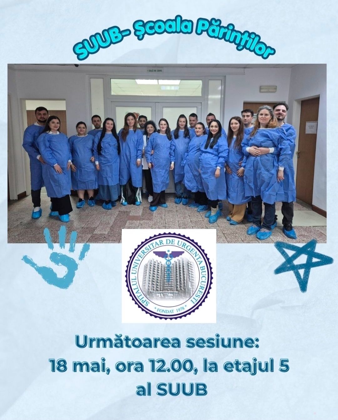 Cursuri gratuite de puericultură pentru viitorii părinți la SUUB, cu sesiuni lunare de informare medicală