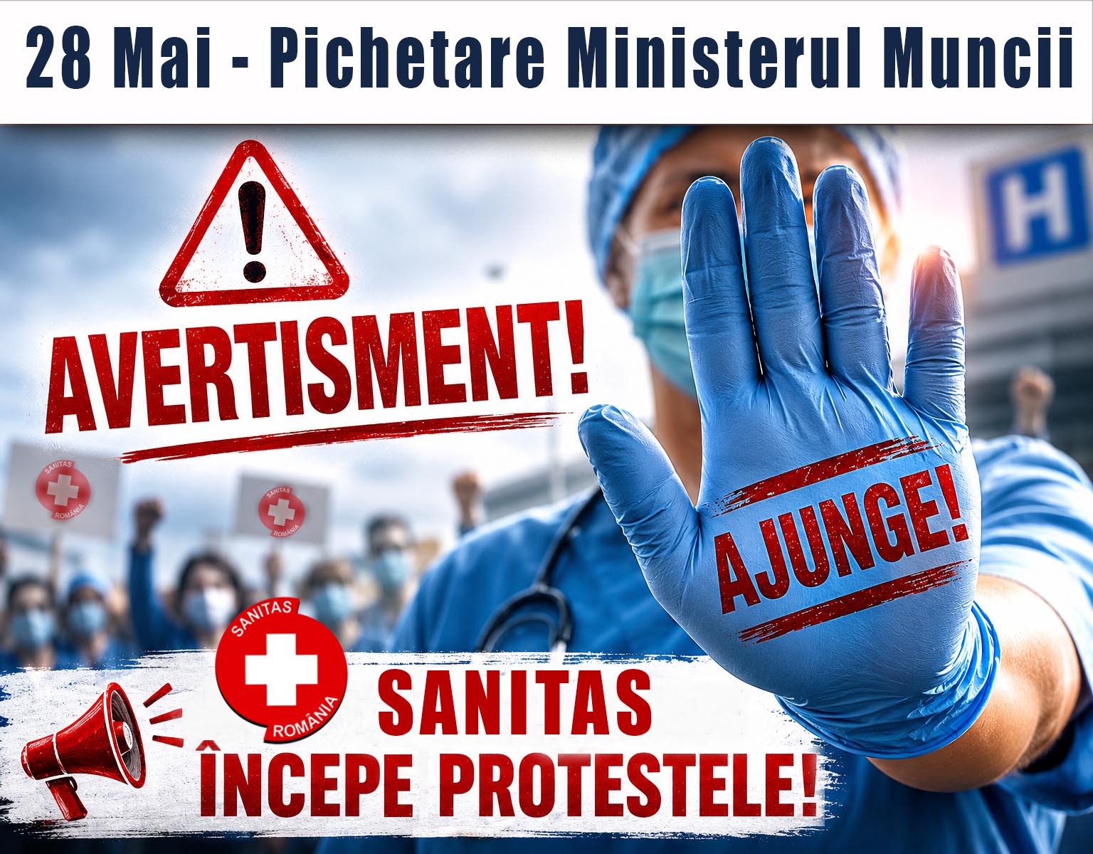 SANITAS respinge proiectul noii legi a salarizării și anunță proteste în sistemul de sănătate și asistență socială
