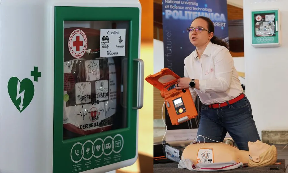 Crucea Roșie Română lansează un program național pentru instalarea a 22 de defibrilatoare în spații publice din România