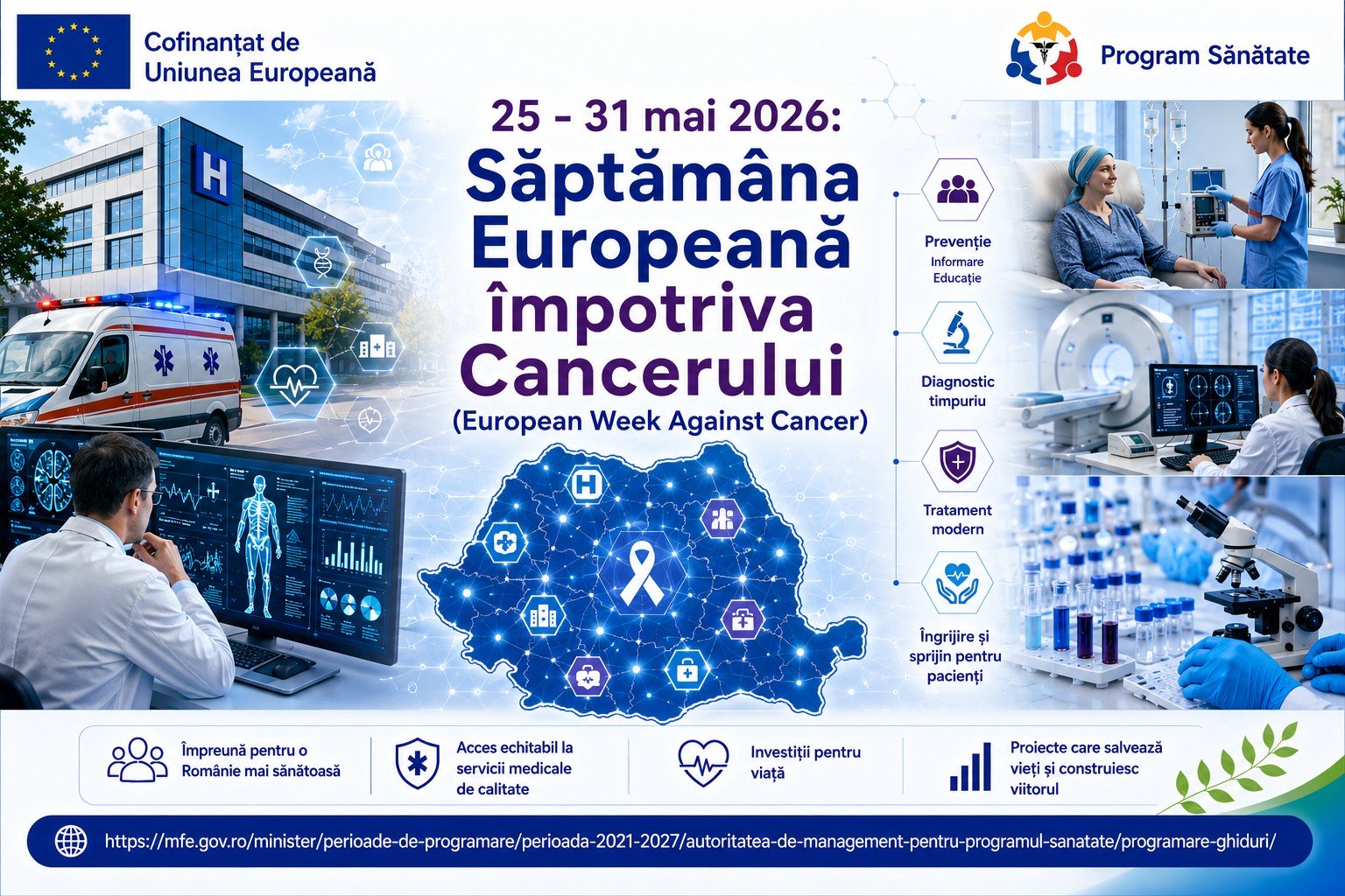 Programul Sănătate 2021–2027: Săptămâna Europeană împotriva Cancerului (25–31 mai)