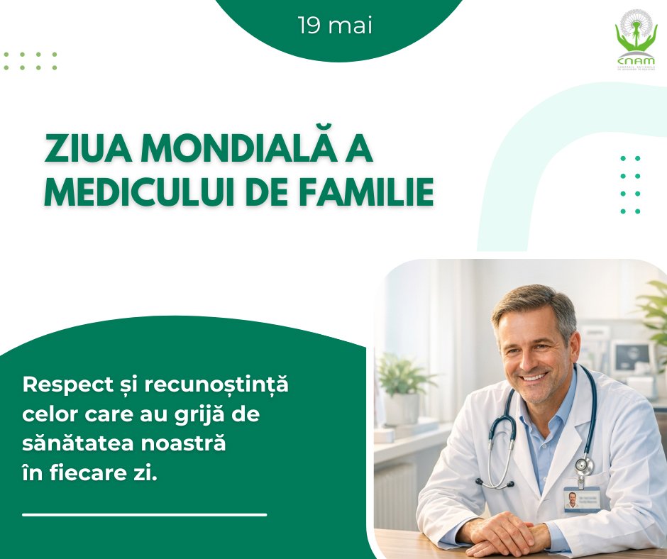 19 mai – Ziua Internațională a Medicilor de Familie