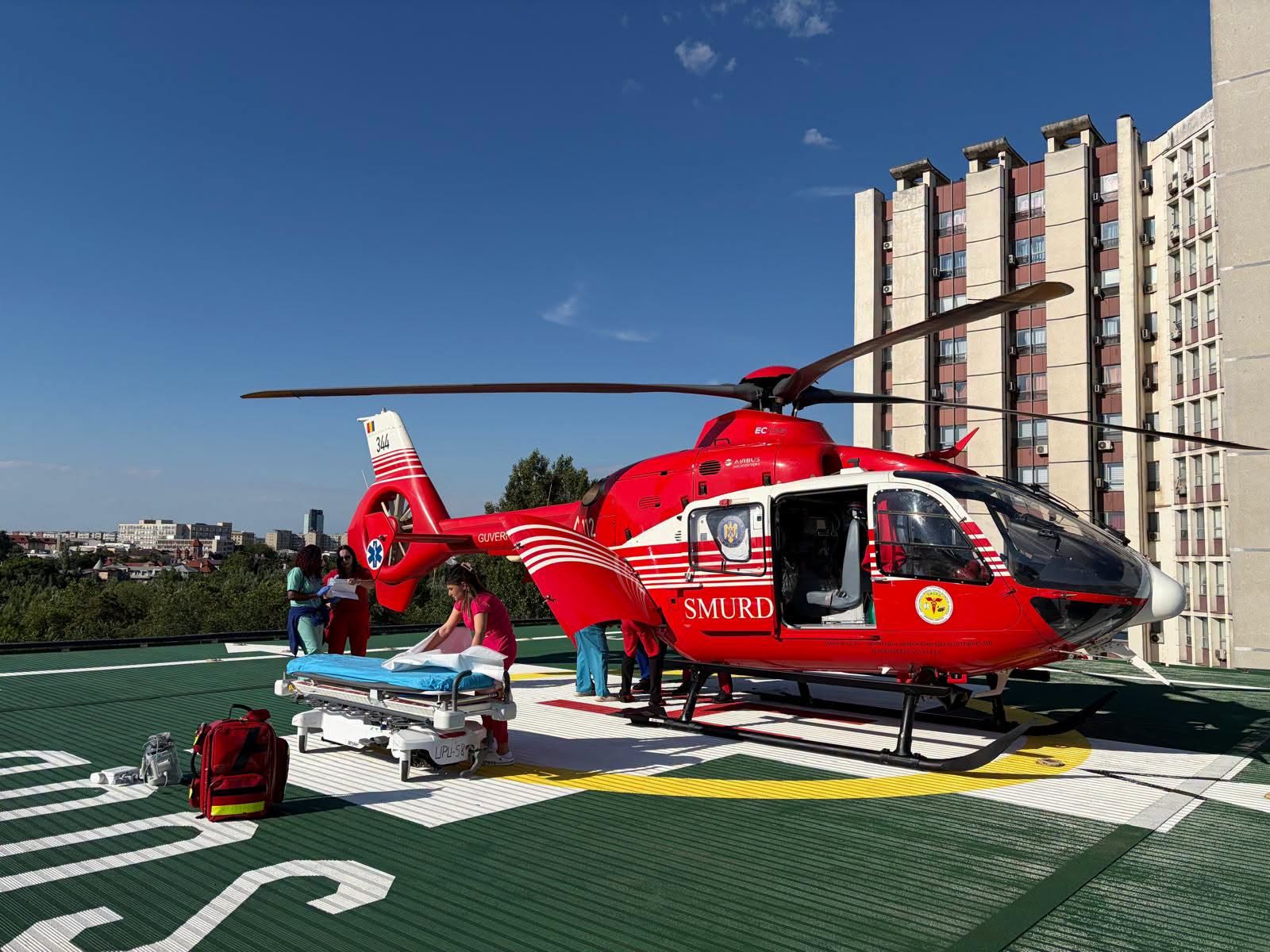 Astăzi a avut loc a 900-a aterizare a unui elicopter SMURD pe heliportul SUUB