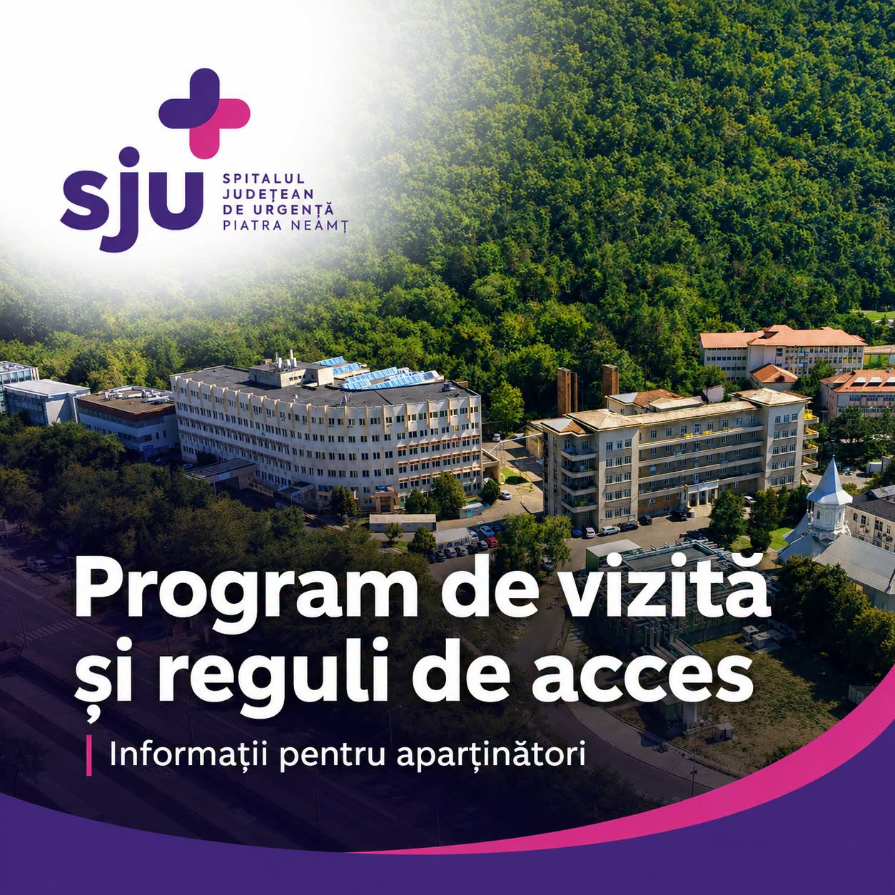 Spitalul Județean de Urgență Piatra-Neamț reamintește programul de vizită și regulile de acces pentru aparținătorii pacienților internați