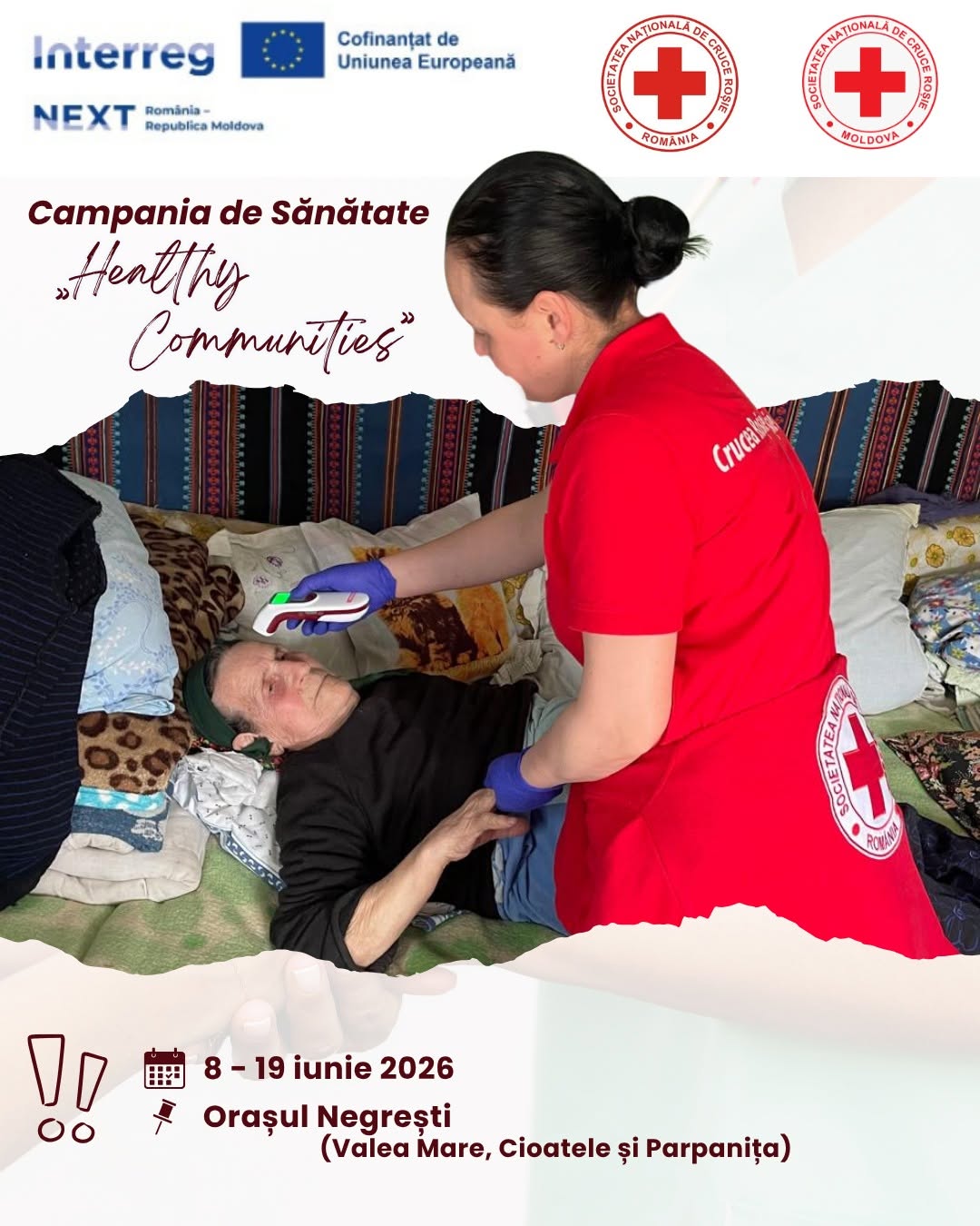 Crucea Roșie Română oferă evaluări medicale gratuite în satele din Vaslui, în cadrul campaniei „Healthy Communities”