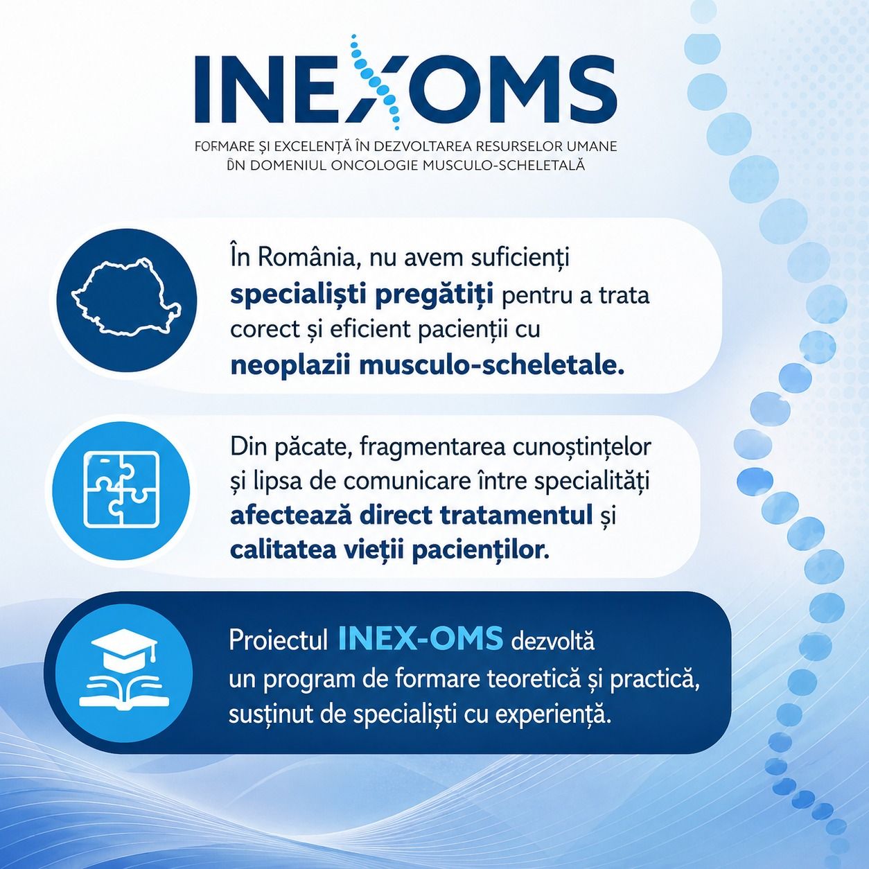 Proiectul INEX-OMS dezvoltă formarea specialiștilor și instrumente medicale pentru îmbunătățirea diagnosticului și tratamentului cancerului musculo-scheletal în România