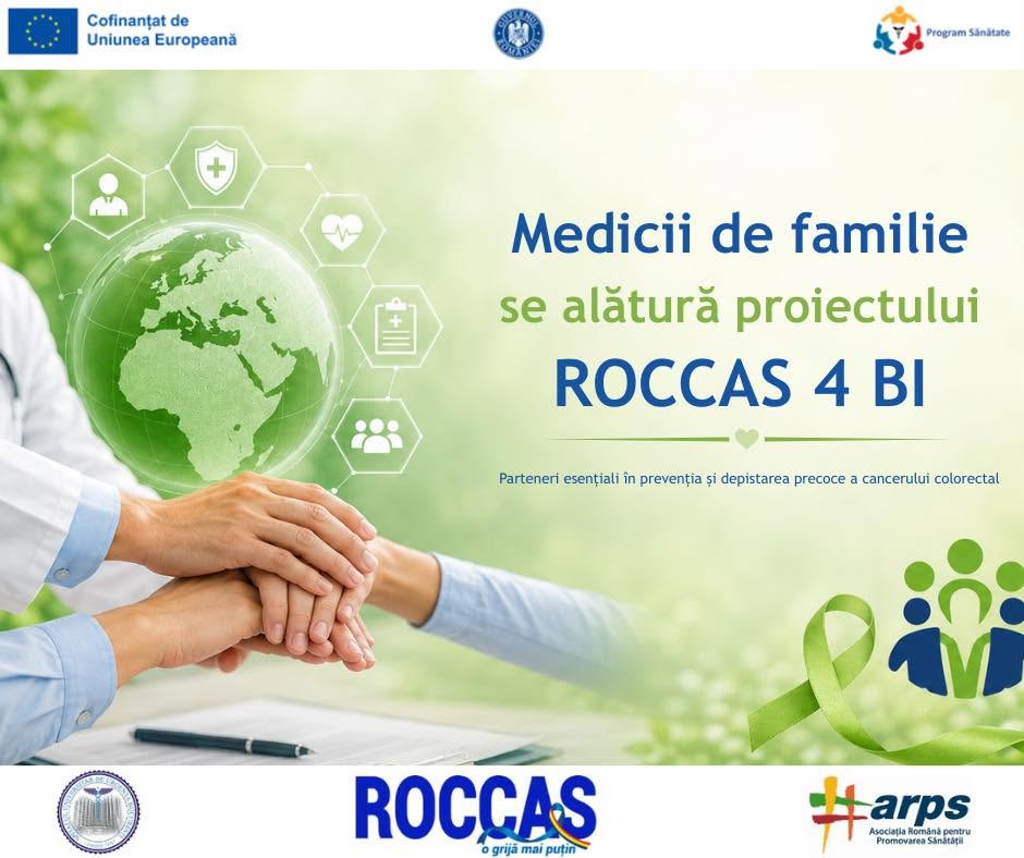 Medicii de familie se alătură proiectului ROCCAS 4 BI pentru extinderea screeningului de cancer colorectal în București-Ilfov