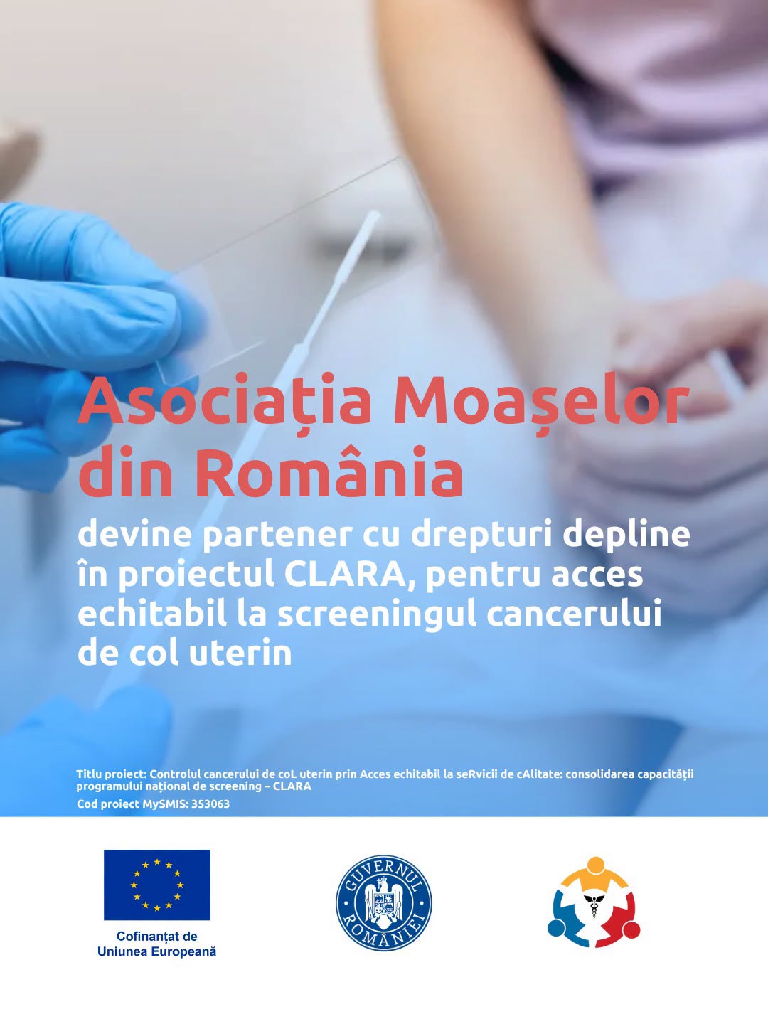 AMșR devine partener cu drepturi depline în proiectul CLARA, pentru acces echitabil la screeningul cancerului de col uterin