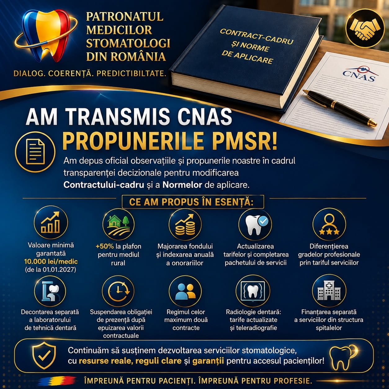 PMSR a transmis CNAS propunerile pentru modificarea Contractului-cadru şi a normelor de aplicare