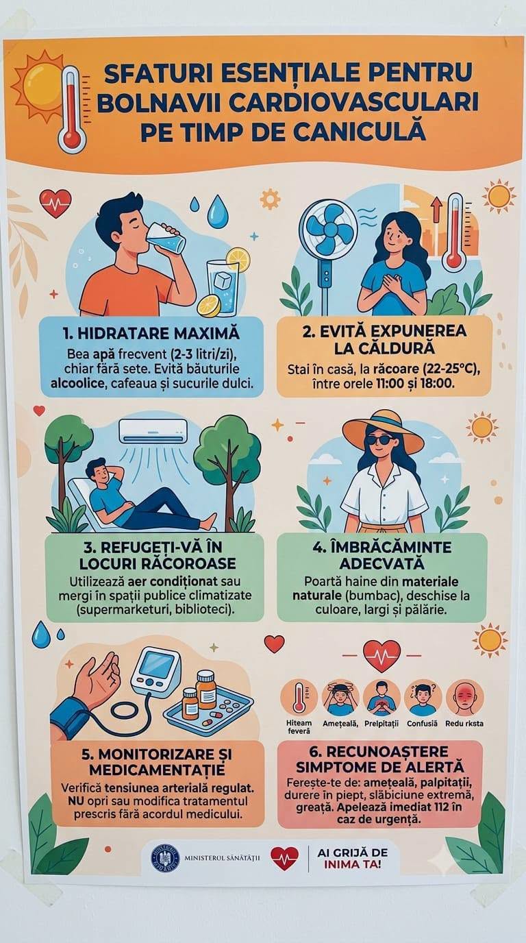 Spitalul Județean Târgu Jiu: Canicula poate provoca complicații severe bolnavilor cardiovasculari