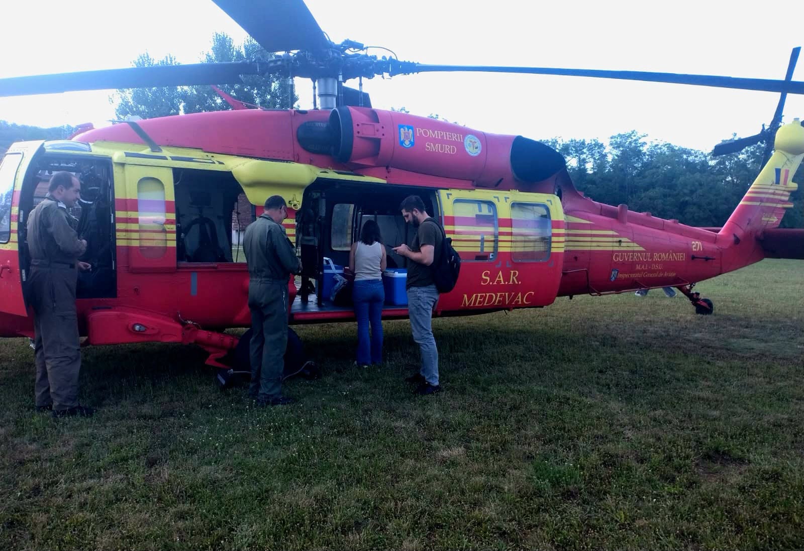 DSU: Misiune aeromedicală la Alba Iulia pentru prelevarea de organe și transportul componentelor sanguine, cu echipe din Germania și Elveția