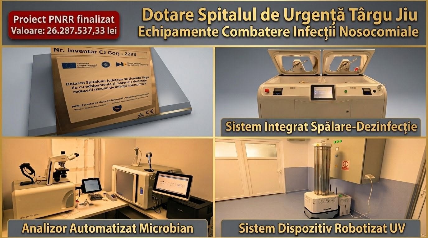 Spitalul Județean de Urgență Târgu Jiu, dotat cu echipamente moderne pentru reducerea infecțiilor nosocomiale