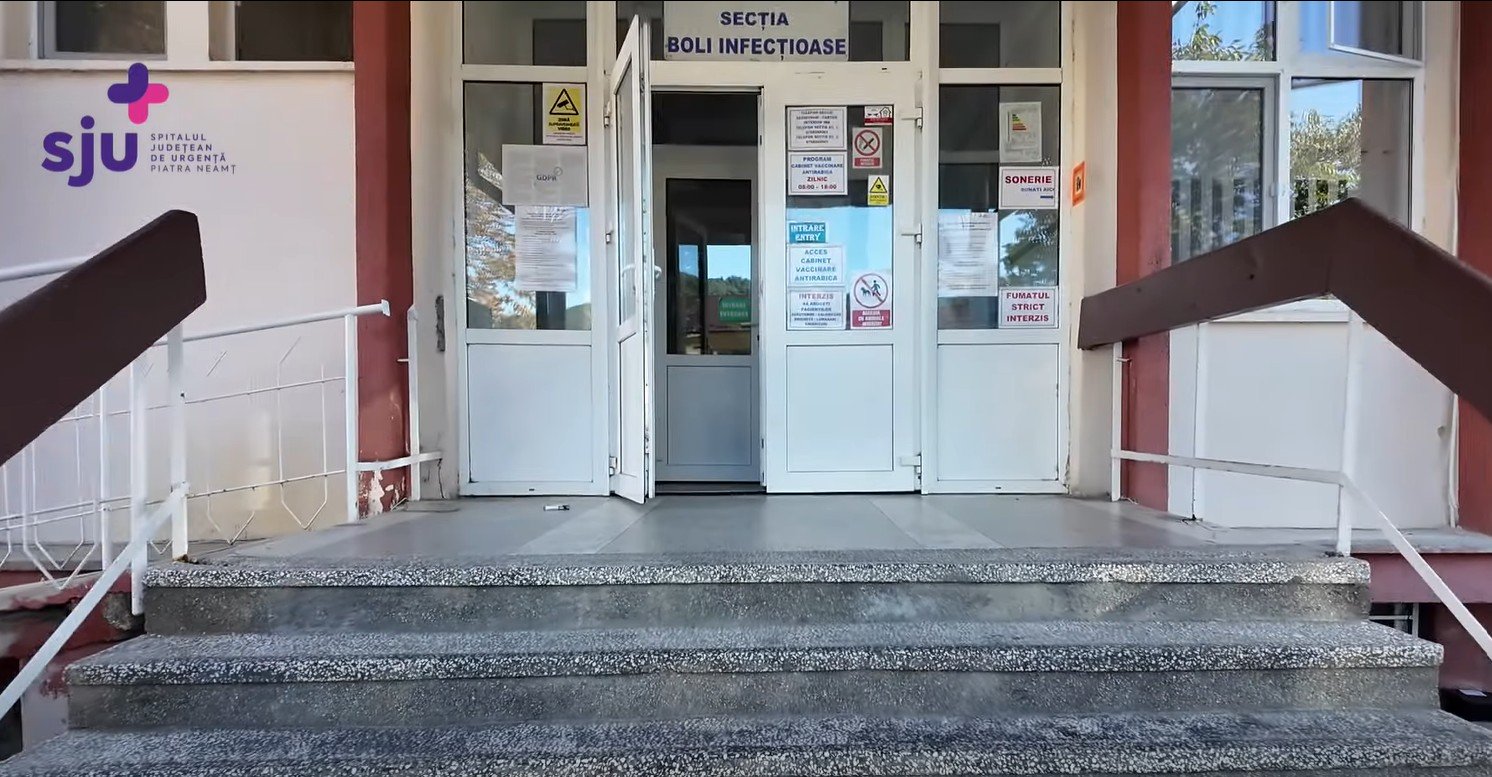 Lucrările de reabilitare a Pavilionului de Boli Infecțioase de la SJU Piatra-Neamț au fost finalizate de la acoperiș până la parter