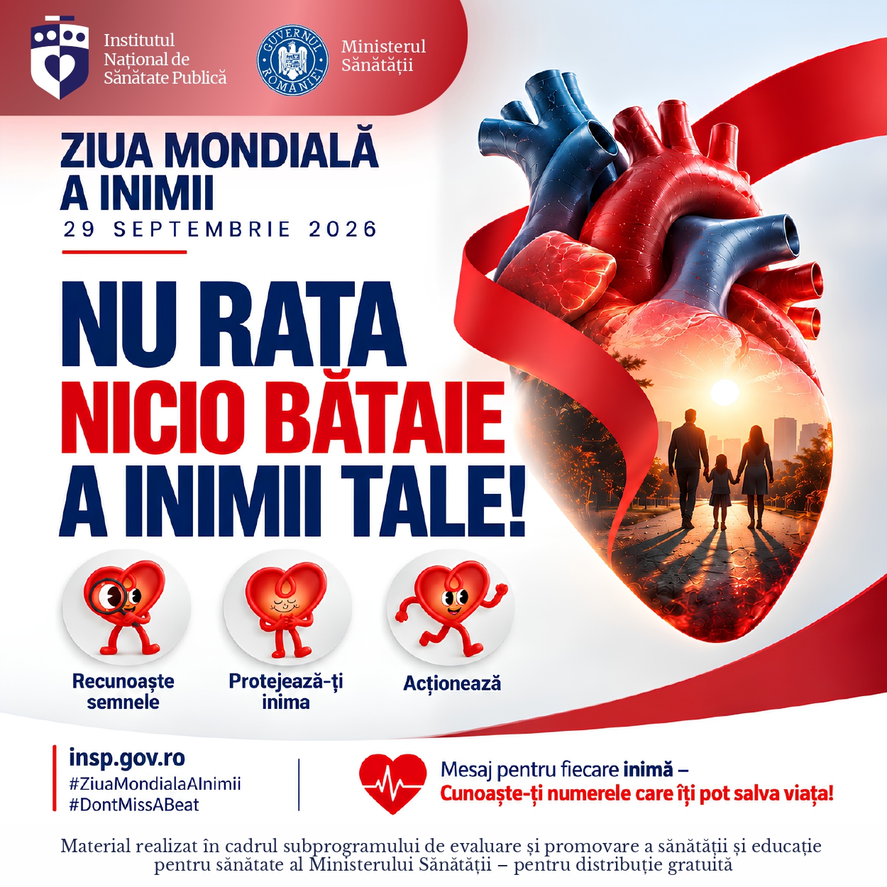 INSP: Rata mortalității prin boli cardiovasculare în România este de 2,5 ori mai mare decât media UE