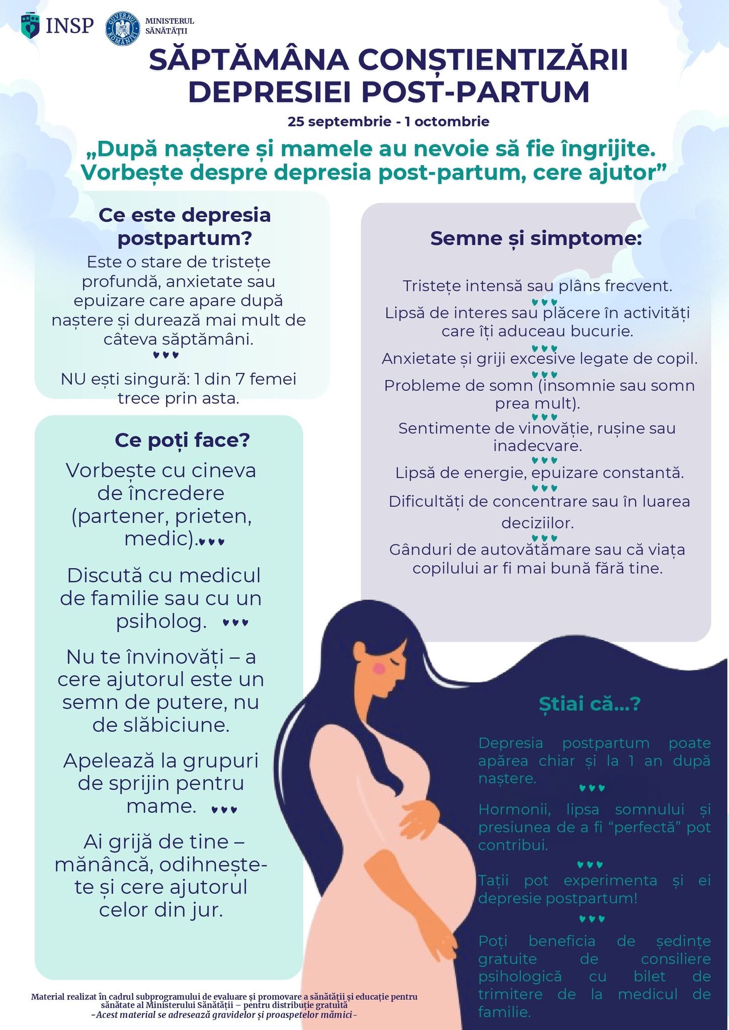 DSP Arad: Una din cinci femei se confruntă cu depresia postpartum, iar jumătate dintre cazuri rămân nediagnosticate