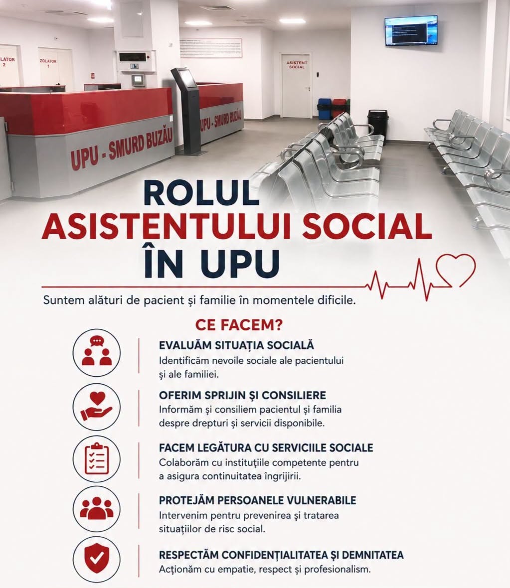 Spitalul Județean Buzău: Rolul asistentului social într-o Unitate de Primiri Urgențe