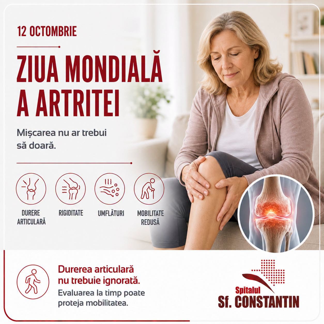12 octombrie – Ziua Mondială a Artritei