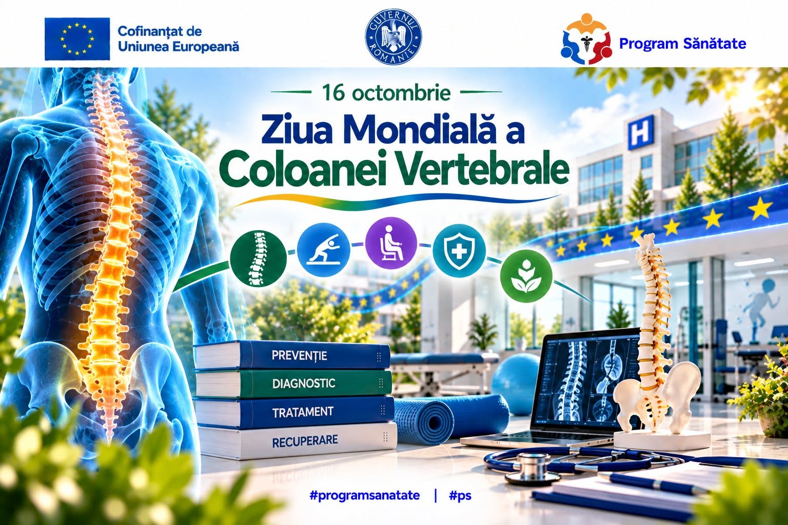 16 octombrie – Ziua Mondială a Coloanei Vertebrale