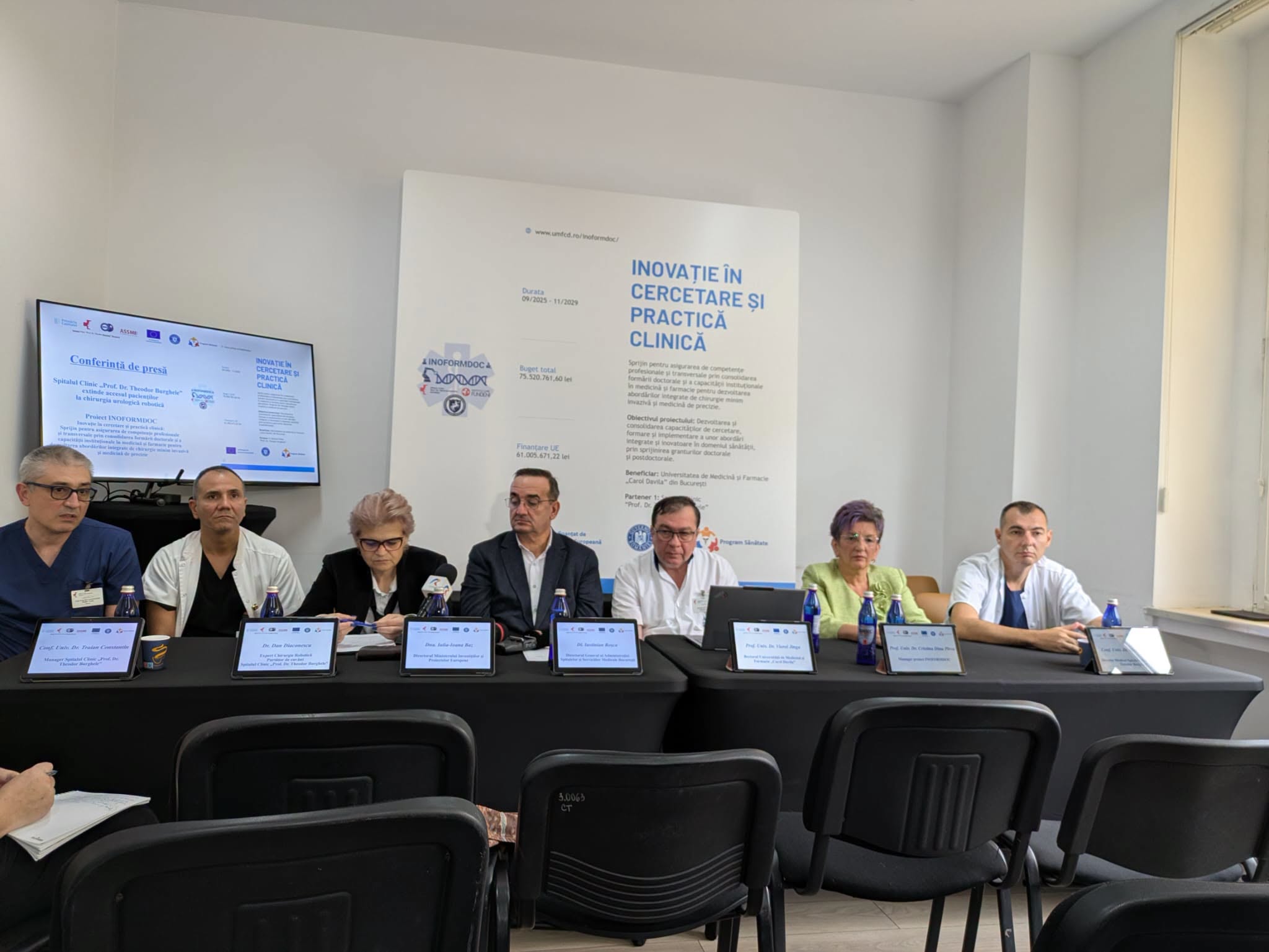 Spitalul „Prof. Dr. Theodor Burghele” lansează un nou program de chirurgie robotică urologică, cu finanțare europeană