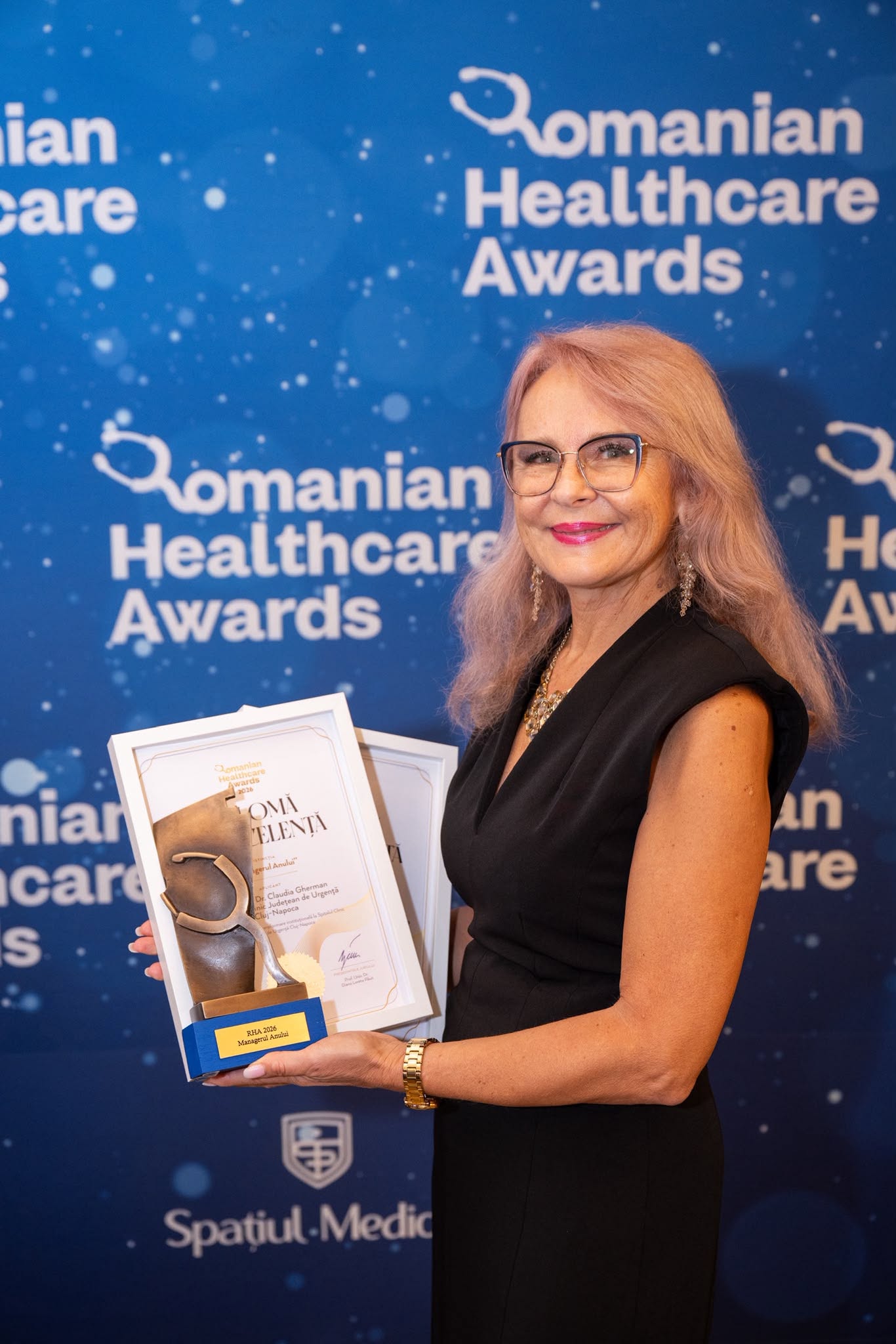 Prof. univ. dr. Claudia Gherman, distinsă cu titlul „Managerul Anului” în cadrul celei de-a șasea ediții a competiției Romanian Healthcare Awards