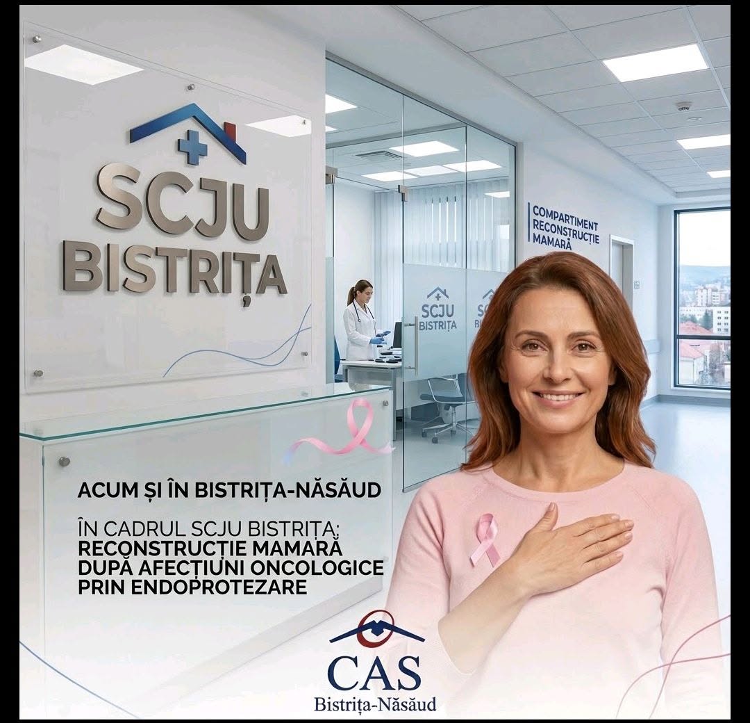 Reconstrucția mamară după cancer va putea fi făcută gratuit la SCJU Bistrița din ianuarie 2027