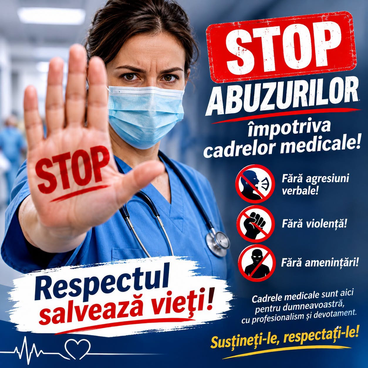 SJU „Dr. Constantin Andreoiu” Ploiești: Stop abuzurilor împotriva cadrelor medicale! Respectul nu este opțional!