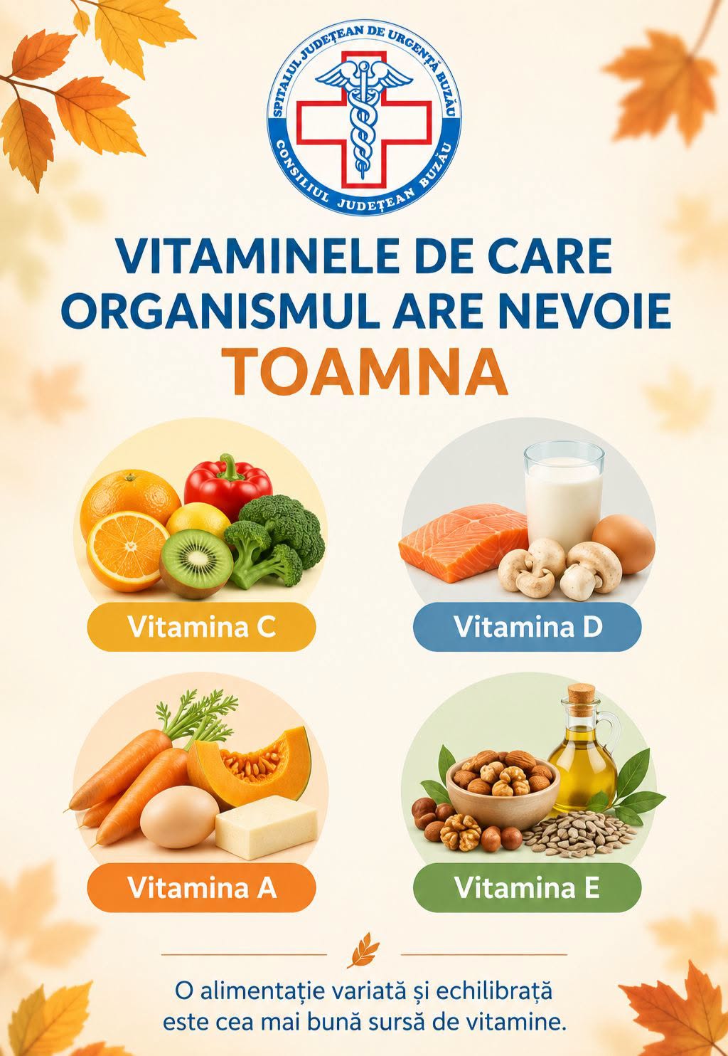 SJU Buzău: Alimentele de toamnă care asigură vitaminele necesare organismului