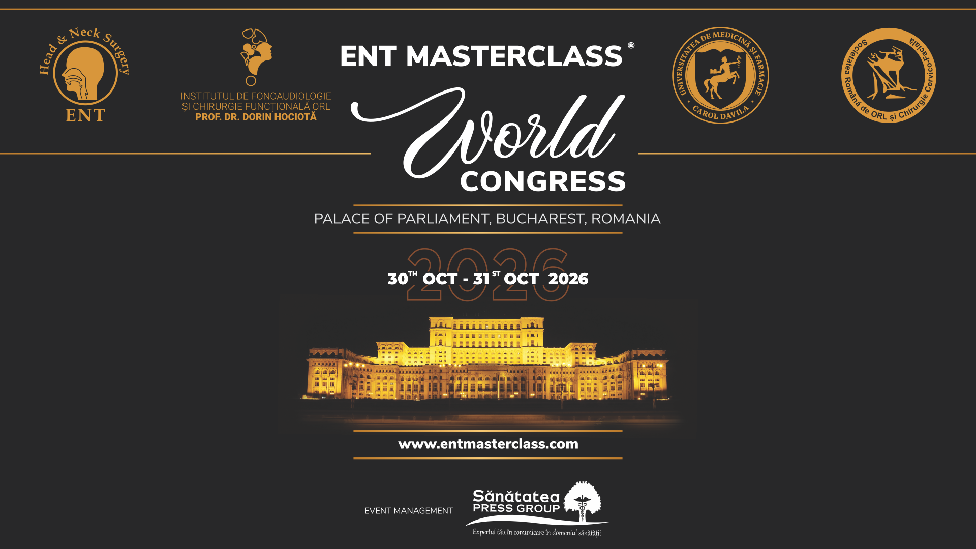 ENT Masterclass World Congress: Lideri de opinie la nivel internațional și din România pe specialitatea ORL, reuniți la București