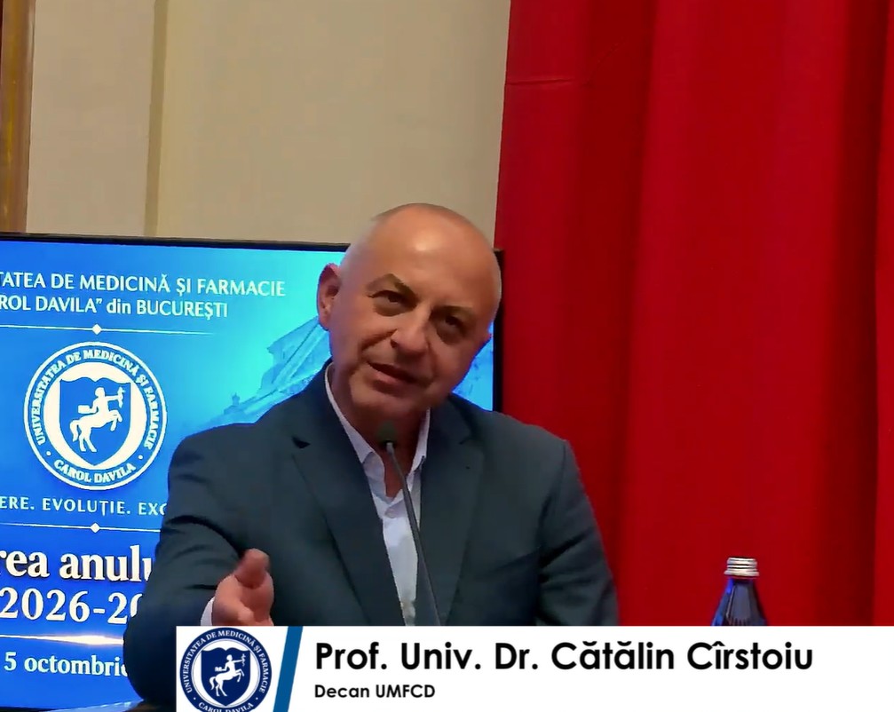 Prof. univ. dr. Cătălin Cîrstoiu, către studenții la Medicină: Ceea ce faceți începând de astăzi este o luptă cu, pentru și în favoarea vieții