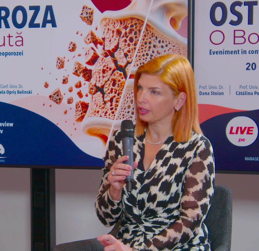Prof. univ. dr. Dana Stoian, despre osteoporoză: Inflamația cronică duce progresiv la o pierdere de masă osoasă