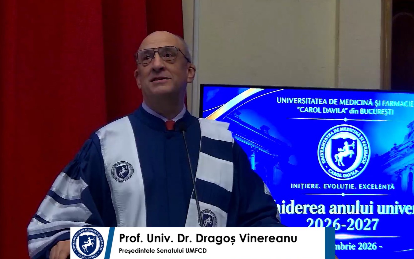 Prof. univ. dr. Dragoș Vinereanu: UMF Carol Davila, între primele trei universități de medicină din estul Europei și între primele 300 din lume