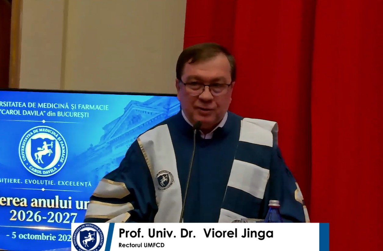 Prof. univ. dr. Viorel Jinga: Universitatea noastră și-a construit parcursul în jurul a trei cuvinte: inițiere, evoluție, excelență